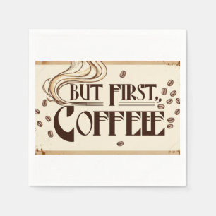Kaffee-Zitat-Poster-Dampf-Wirbel Serviette