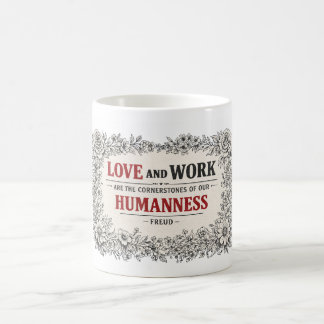 KAFFEE-ZITAT VON FREUD IN LETTERPRESS-OPTIK KAFFEETASSE