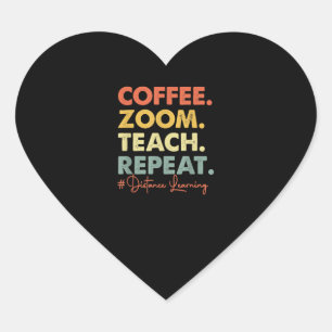 Kaffee Zoom Wiederholung der Entfernung virtueller Herz-Aufkleber