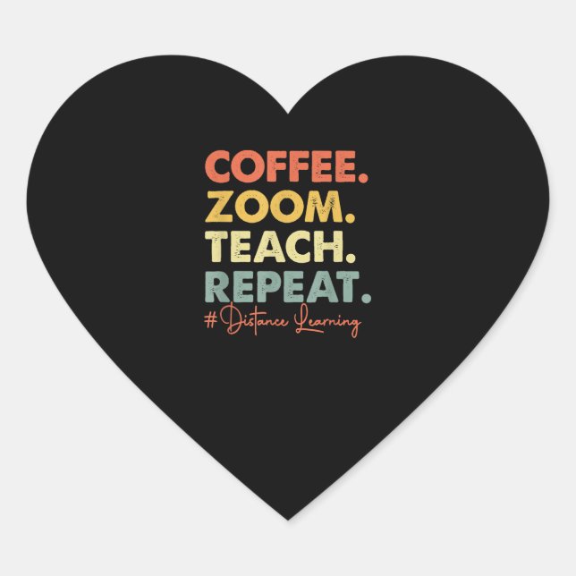 Kaffee Zoom Wiederholung der Entfernung virtueller Herz-Aufkleber (Vorderseite)