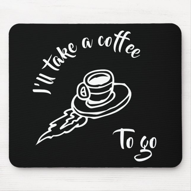 Kaffee zu gehen - schwarz mousepad (Vorne)