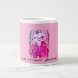 Kaffee zuerst, Eyeliner zweitens Jumbo-Tasse