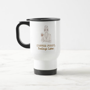 Kaffee zuerst, Gefühle später Reisebecher