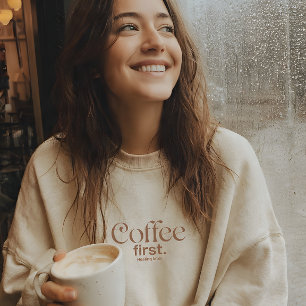 Kaffee zuerst, Heilung später Ästhetik Kaffee Lieb Sweatshirt