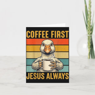 Kaffee zuerst Jesus Christliche Lustige Geschenke  Karte
