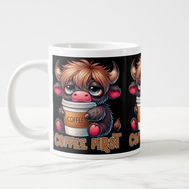 Kaffee zuerst  Jumbo-Tasse (Links)