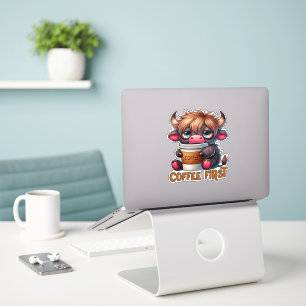 Kaffee zuerst Kaffee-Liebhaber-Geschenke Aufkleber