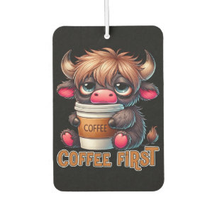 Kaffee zuerst Kaffee-Liebhaber-Geschenke Autolufterfrischer