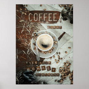 Kaffee zuerst poster