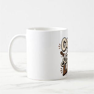 Kaffee zuerst, Terminplanung später Vintage-Typogr Kaffeetasse