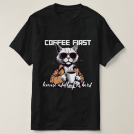 ☕ "Kaffee zuerst, weil Erwachsene schwer sind" T-S T-Shirt