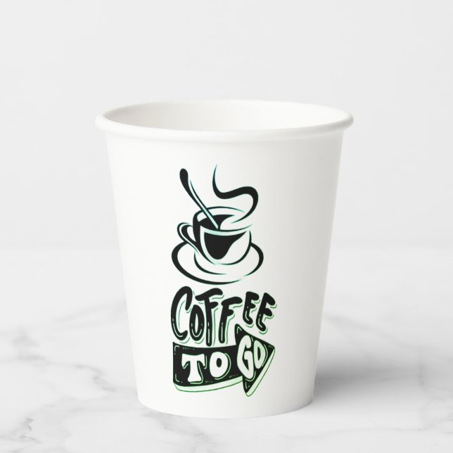 Kaffee zum Papierschneiden - 20,00 Party Cups Pappbecher (Vorderseite)