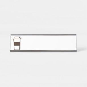 Kaffee zum zu gehen schreibtischnamensplakette