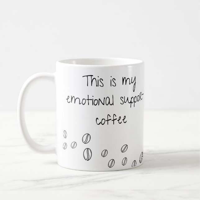 Kaffee zur emotionalen Unterstützung Kaffeetasse (Links)