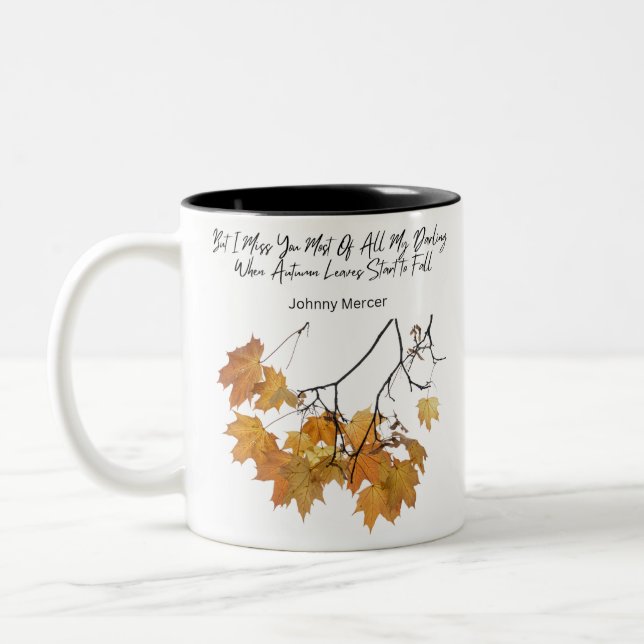 Kaffeeangebot im Herbst Tasse (Links)
