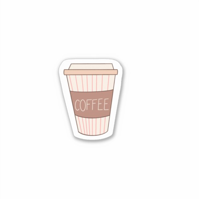 Kaffeeaufkleber, Cup of Coffee Sticker (Vorderseite)
