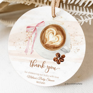 Kaffeebaby- Shower Braut sich Bogen Geschenkanhänger