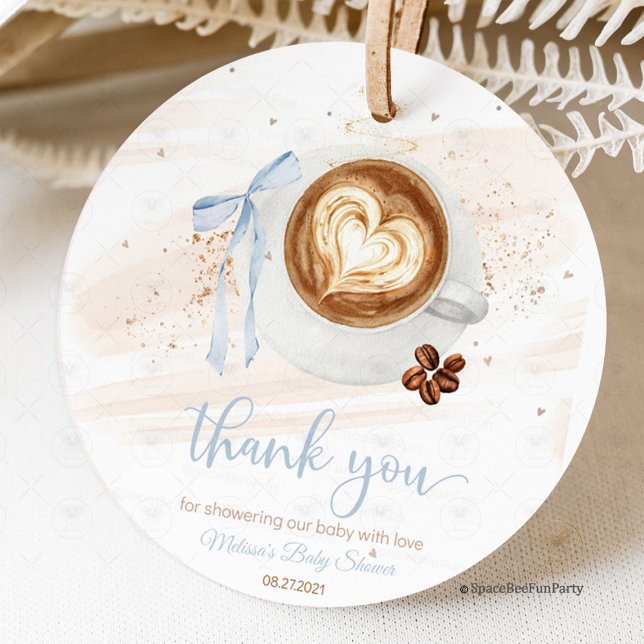 Kaffeebabyparty brodelt Bow Geschenkanhänger (Coffee baby,is brewing shower,invitation,welcome sign,board yard,decorations,Coffee baby shower,game)