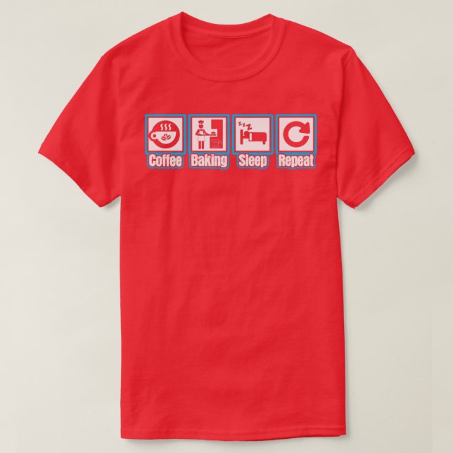 Kaffeeback-Wiederholung T-Shirt (Design vorne)