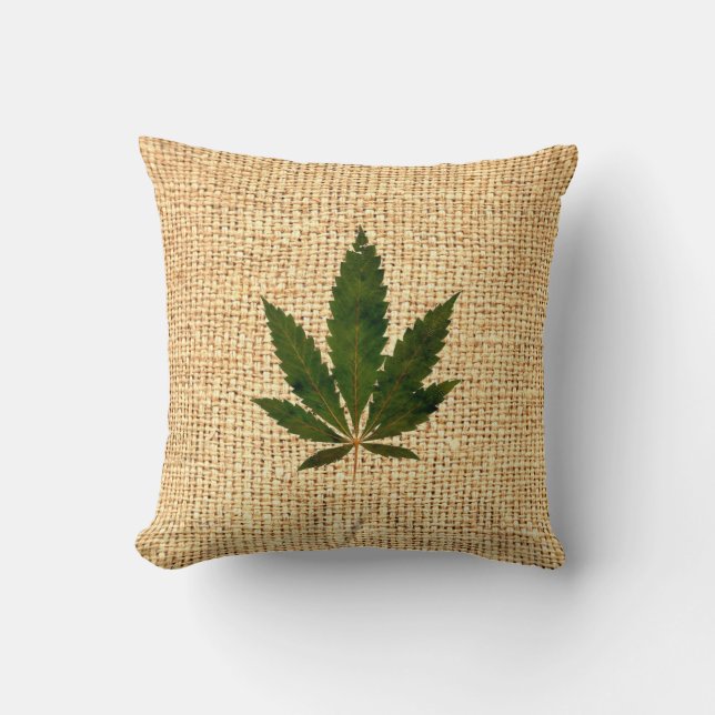 Kaffeebag Burlap-Look Kissen (Vorderseite)