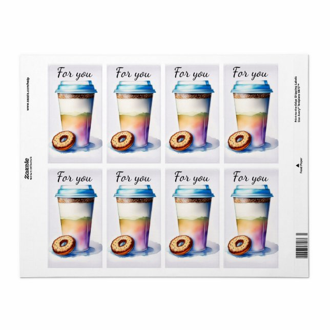 Kaffeebecher Aquarellmalerei (Vorne)