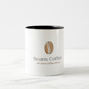Kaffeebecher Bohnen – Lass uns einen Kaffee mit di Zweifarbige Tasse