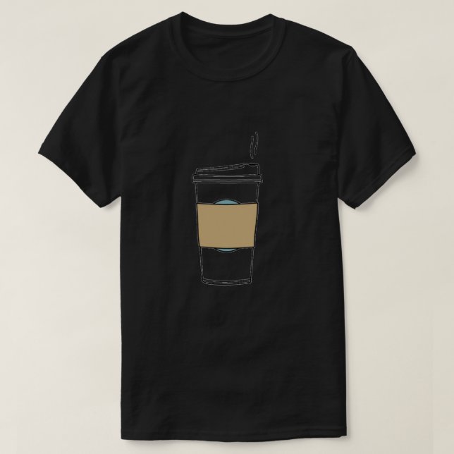 Kaffeebecher Grafischer T - Shirt (Design vorne)