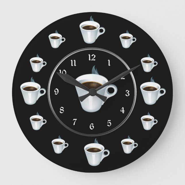 Kaffeebecher Große Wanduhr (Vorderseite)