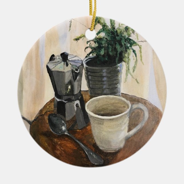 Kaffeebecher Keramik Ornament (Vorne)