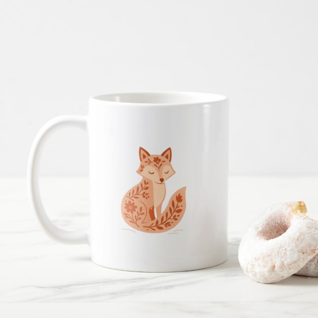 Kaffeebecher oder Teetasse (Tasse) (Mit Donut)