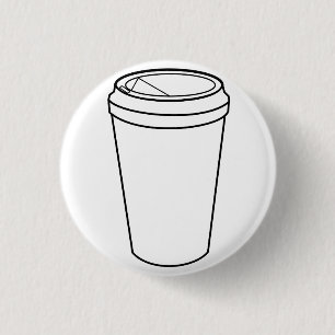 Kaffeebecher (Papier zum Mitnehmen) Button