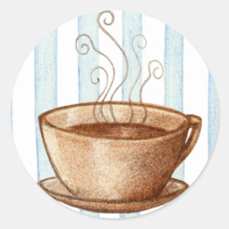 Kaffeebecher Runder Aufkleber