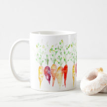 Kaffeebecher Tasse - Wasserfarbenfrohe Karotten