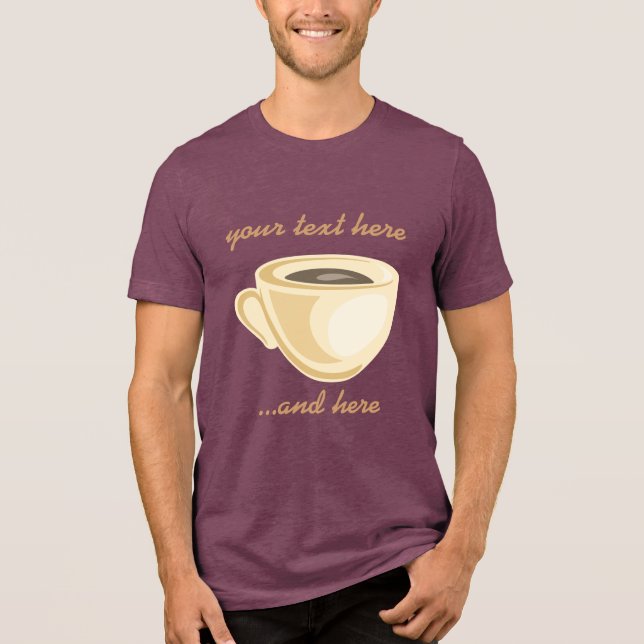 Kaffeebecher Tri-Blend Shirt (Vorderseite)