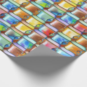 Kaffeebecher Wand Wasserfarbmuster Geschenkpapier