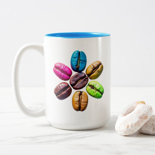 Kaffeebecher Zweifarbige Tasse (Mit Donut)