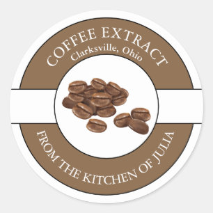 Kaffeebeerlabel Runder Aufkleber