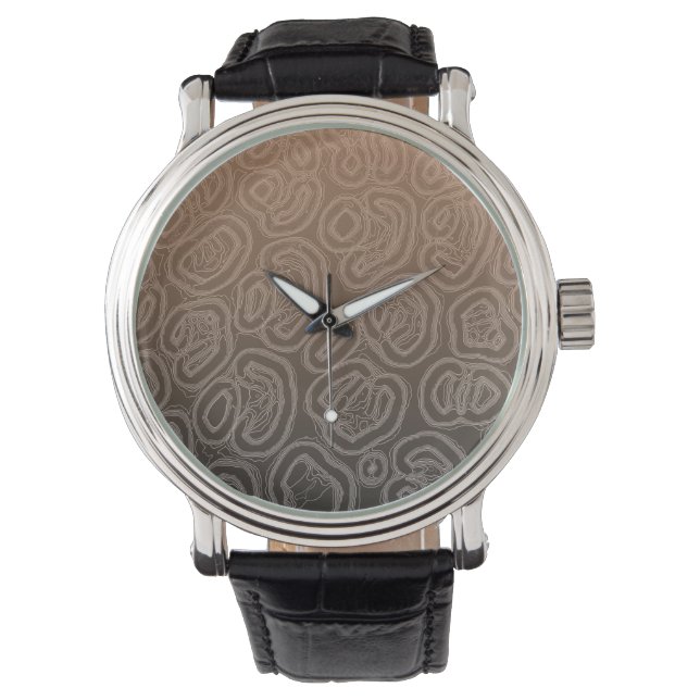 Kaffeebeeruhr Armbanduhr (Vorderseite)