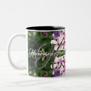 Kaffeebeutel für Blume-Liebhaber Zweifarbige Tasse