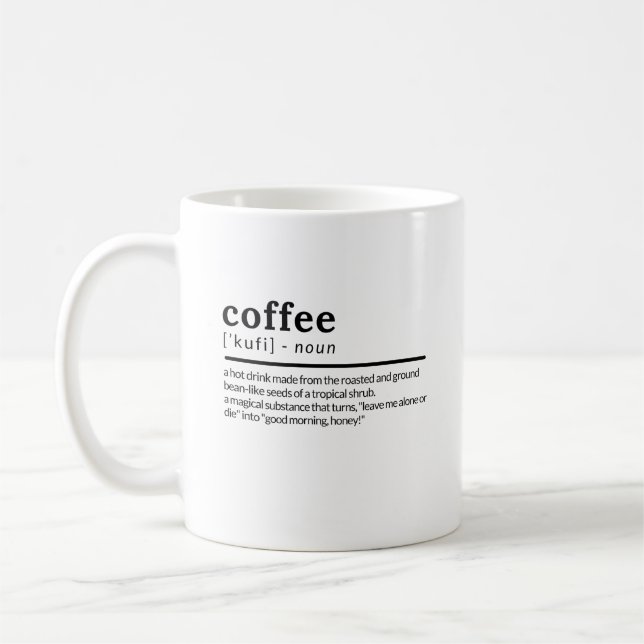 Kaffeebezeichnung Kaffeetasse (Links)