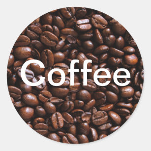 Kaffeebohne-Aufkleber Runder Aufkleber