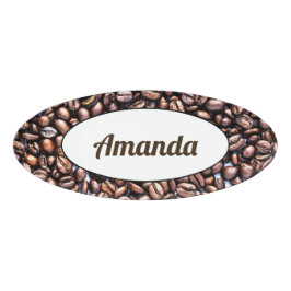 Kaffeebohne-Café-Kaffeestube-Angestellter Barista Namenschild