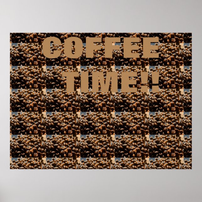 KAFFEEBOHNE-KUNST-PLAKAT POSTER (Vorne)