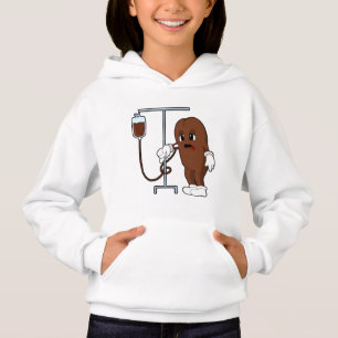 Kaffeebohne mit Kaffeekanne Hoodie