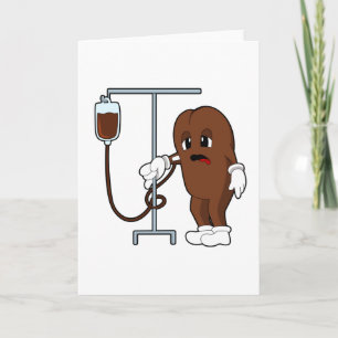 Kaffeebohne mit Kaffeekanne Karte