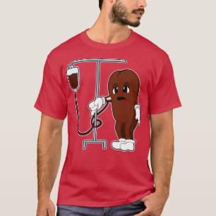Kaffeebohne mit Kaffeekanne T-Shirt