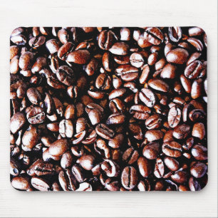 Kaffeebohne-Muster - dunkler Braten Mousepad