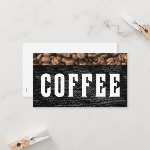 Kaffeebohne Oberer Streifen Letterpress Stempelkar Treuekarte