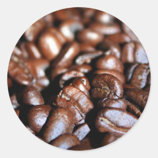 Kaffeebohne-runder Aufkleber