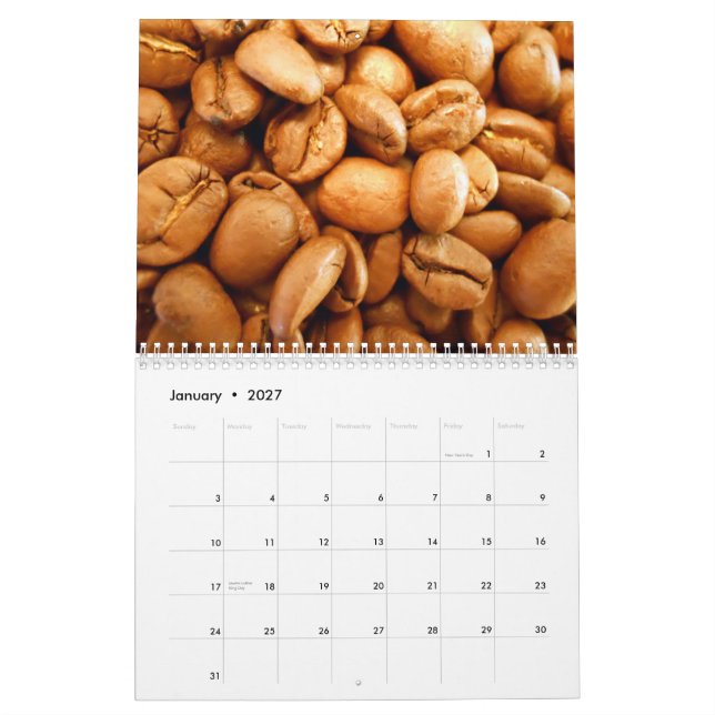 Kaffeebohne-Wandkalender Kalender (Jan 2027)